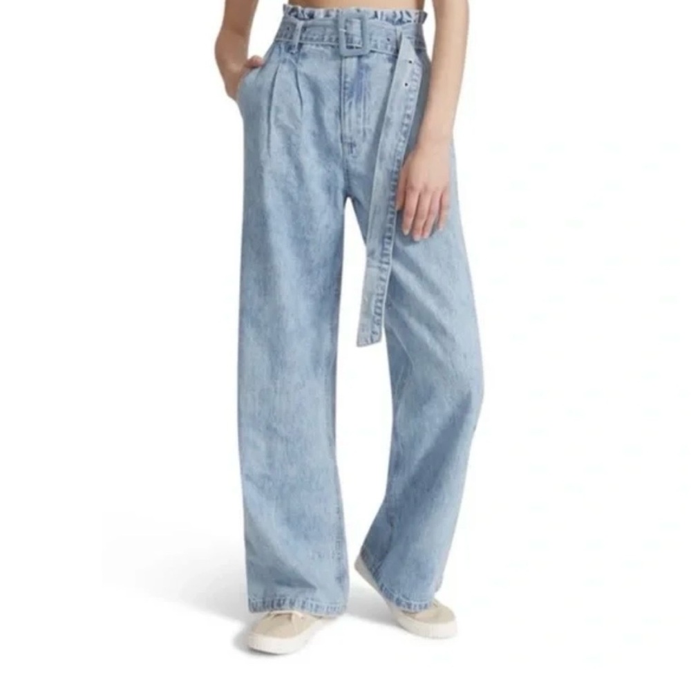 Almost Famous Paperbag Boho Wide Leg Jeans For Women Juniors Size 9